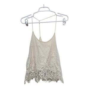 Pins and Needles Embroidered Lace Mesh Cami XS